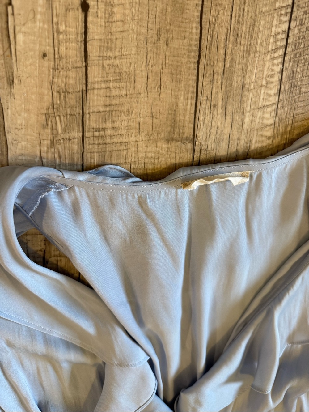 Altar'd State Light Blue Ruffle Wrap Midi Dress - Picture 3 of 4